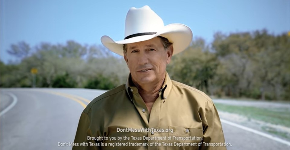 George Strait promotes Don't mess with Texas